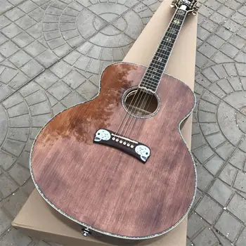 

43 inch brown face single wood guitar, excellent sound quality, free shipping