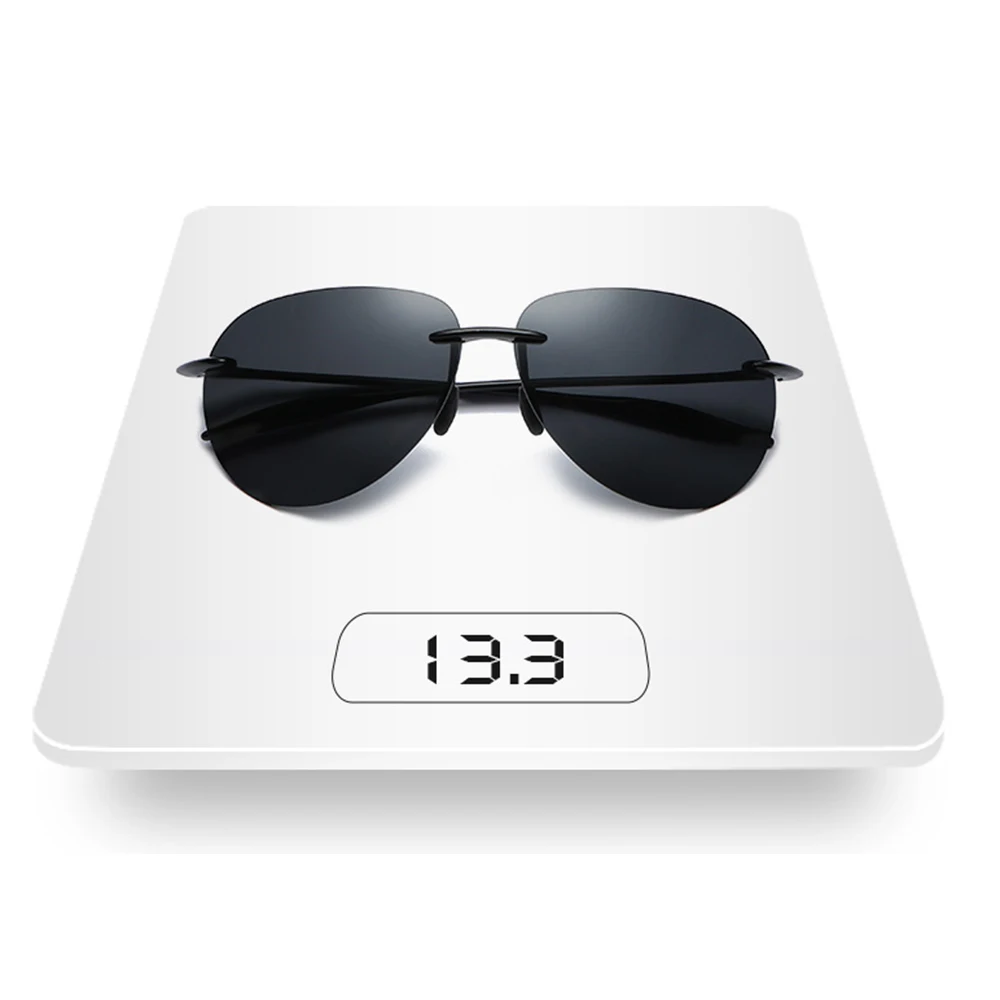 

2020 Summer Style Rimless Mirror Blue Grey Polarized Lens Sunglasses Men Women Super Light Polarized Sun Glasses Driving