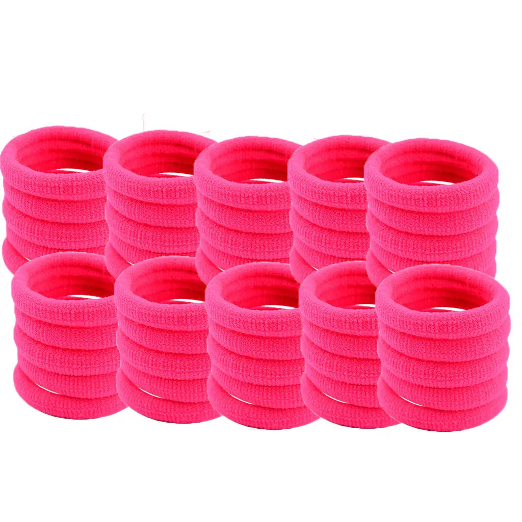 50Pcs Hair Band Ties Rope Ring Elastic Hairband Ponytail Holder for Girls Hair Accessories#YL5