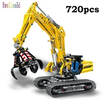 Ewellsold Ewellsold 720pcs 2 in 1 Excavator Compatible Technic Truck Model Building Blocks Bricks Boy Birthday Gift Toys