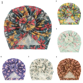 

Fashion Classic Solid Cotton Nightcap Cap Newborn Baby Turban Comfortable Headwear Cute Soft Muslim Sleeping India Hat Headscarf