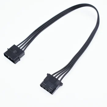 

black Molex 4 Pin Female to Male HDD IDE Computer Fan Internal Power Supply Extension Cable