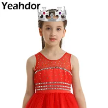 Набор из 4 детских коронок Королевского короля для девочек королева принцесса тиара ювелирный костюм аксессуары Головные уборы для тематическая вечеринка Хэллоуин сувениры