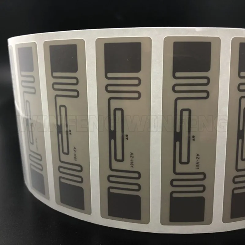 50 шт./лот UHF RFID бирка длинный диапазон 73*21 мм 860-960 МГц Пассивный бумажный RFID ярлык с инопланетянином H3 чип для системы парковки автомобиля