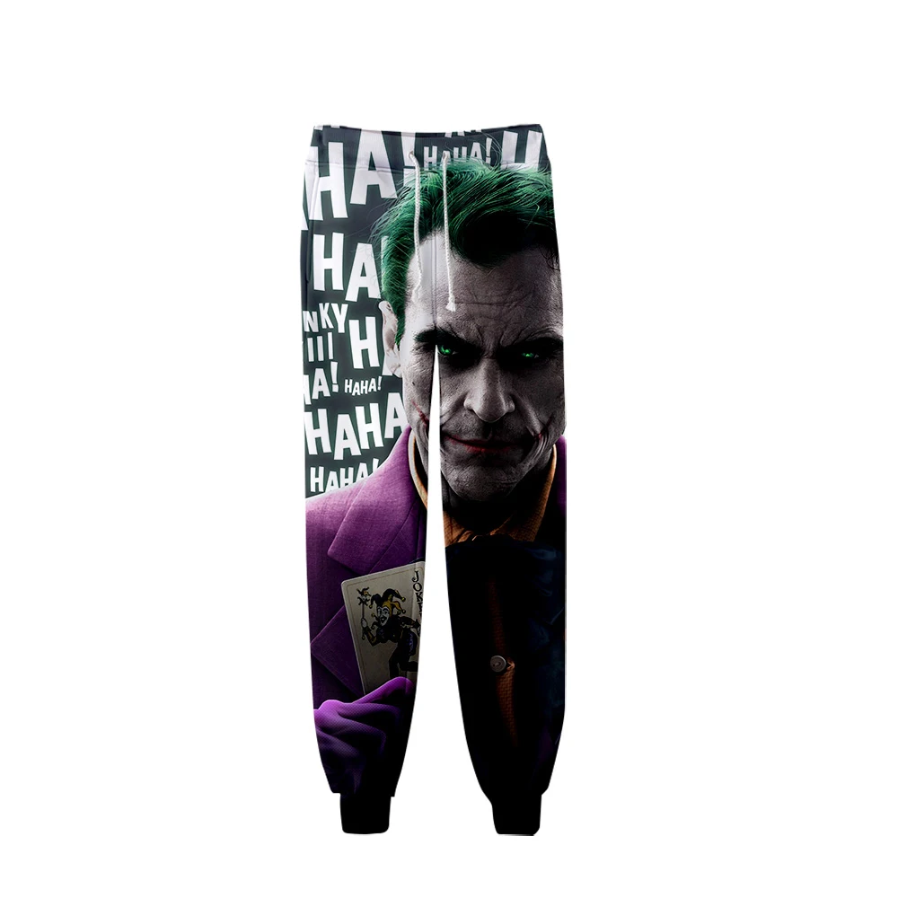Хэллоуин ужас Мужские Женские брюки для бега Haha Joker 3D Повседневная Уличная графическая треника фильм Мультфильм хип хоп брюки