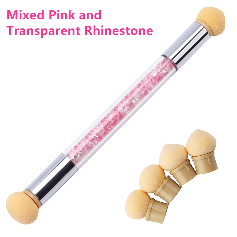 Sponge Heads Brush Sharp Round Replaceable Powder Brush Shade Gradient Pen Nail Art Tool UV Gel Polish New Design for Manicure