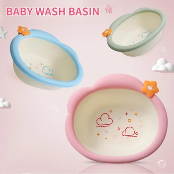 

Cartoon Thicken Baby Small Washbasin Plastic Household Handbasin Pedicure Bath Plastic Basin Safe Non -toxic Lavatory Washstand