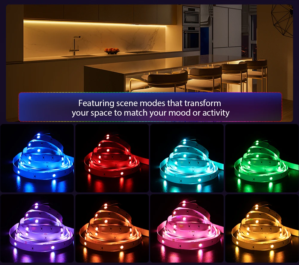 recessed led strip lighting Led Strip Lights,Smart Led Strip for Bedroom,Color Changing Led Light Strips Music Sync RGB Led Lights with Remote Control color changing led strip lights