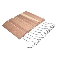 10 шт. кедровые вешалки Набор натуральный Кедр блоки деревянные с крючками для одежды Шкаф Ящики Шкафы Ящики для хранения удалить запах