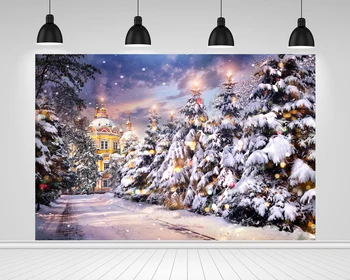 

Scopiso Photography Backdrop Winter Christmas Tree Celebration Castle Xmas Booth Party Decoration Photo Background Studio Props