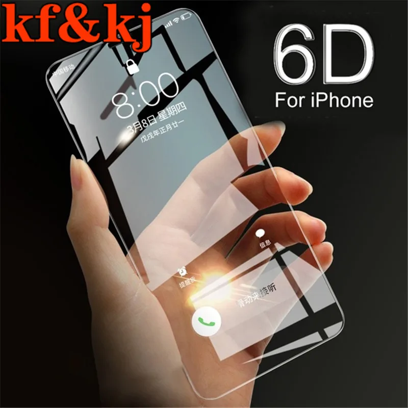6D полноэкранная защитная пленка из закаленного стекла стеклянная для iphone 5 6 6s 7 8