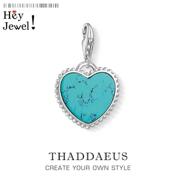 

Blue Heart Eternal Love Charm Pendants For Women 925 Sterling Silver Romantic Token of Love Jewelry Fit Bracelet Necklace