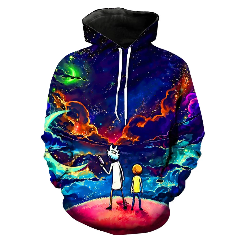 Online Rick und Morty Hoodies Durch jml2 Kunst Sweatshirt Männer Marke 3D wirkung Druck Hemd Lässige Pullover DropShip Streetwear