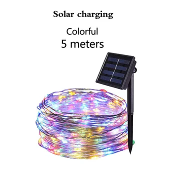 Solar String Fairy Lights 5M/10M/20M LED Outdoor waterproof Garland Solar Power Lamp Christmas Party For Garden Decoration 5Z 7