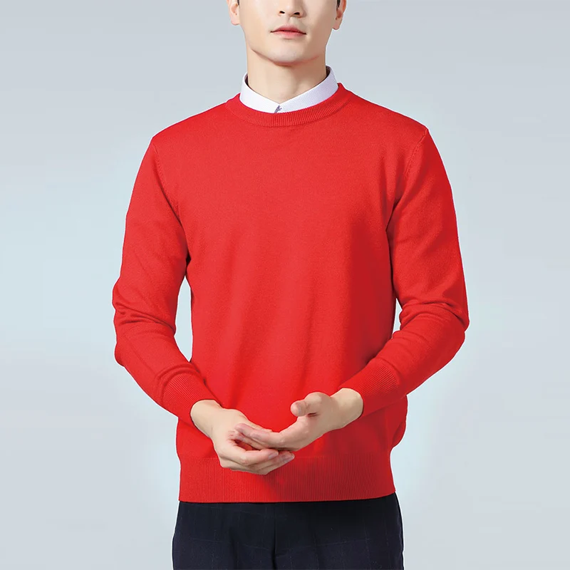 Man Pullovers Winter New Fashion Oneck Sweater Cashmere and Wool Knitted Jumpers Men Woolen Clothes Hot Sale Standard Male Tops half sweater for men Sweaters