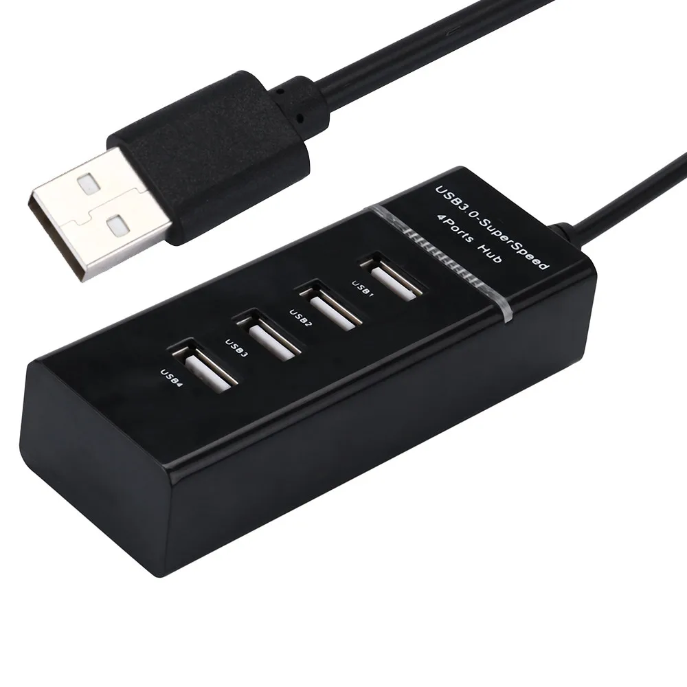 4-портовый USB 2,0 мульти-концентратор разделитель для настольного компьютера адаптеры для ноутбуков с ультра-высокая скорость передачи данных удлинитель для головок#10