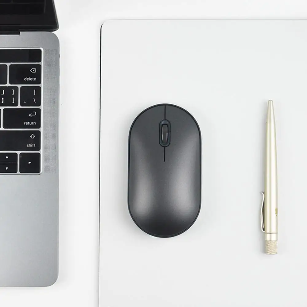Black Xiaomi MIIIW Беспроводной немой Мышь компьютер Мышь двойной режим Bluetooth/2,4G Беспроводной бесшумный Мышь эргономичная мышь для ПК, ноутбука - Цвет: Black