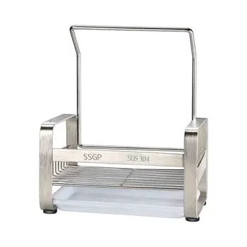 

Drain Rack Water Tray Design Stainless Steel Faucet Rag Drain Rack Household Kitchen Free Punching Sink Storage Rack