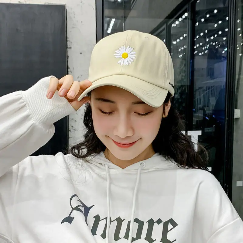 KPOP G-Dragon Embroidery Daisy Baseball Cap Visor Peaceminusone Unisex  Accessories