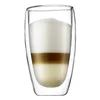 2 Pcs 450ml Bodum Double-deck Vacuum Egg Shape Cold Proof Beer Mugs Latte Cappuccino Coffee Glass Juice Breakfast Ice Cream Cup ► Photo 3/6