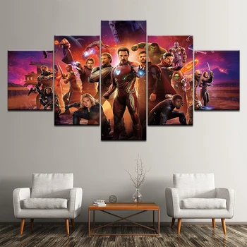 

5D Mosaic Diy Diamond Painting Cross Stitch Marvel Infinity War Superhero Avengers Diamond Embroidery Rhinestone 5 piece WW058