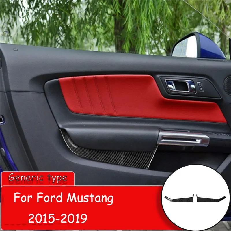 Автомобильная панель передней двери из углеродного волокна 2 шт. наклейка