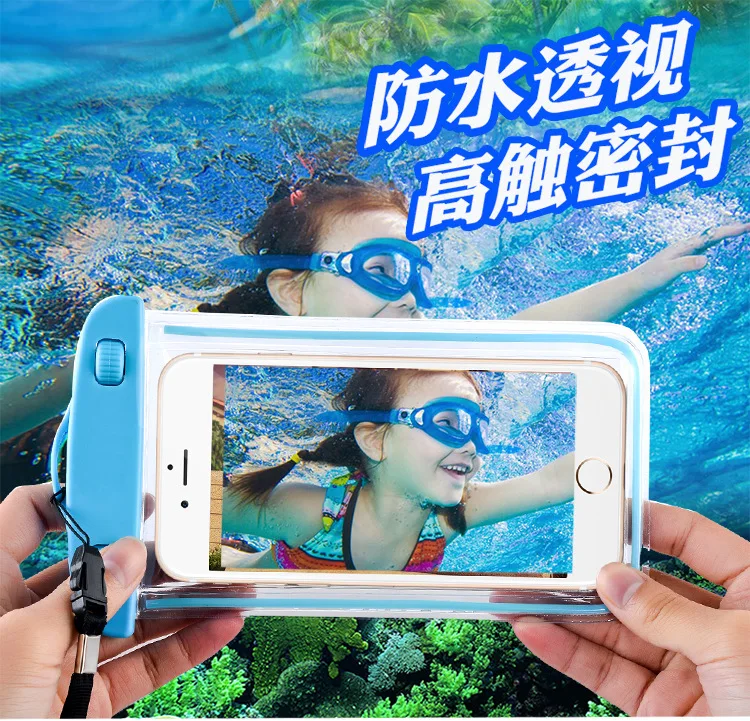 Прозрачный ПВХ мультфильм водонепроницаемый чехол для телефона герметизация сенсорный экран летний день Дайвинг дрейфующий водонепроницаемый чехол для мобильного телефона