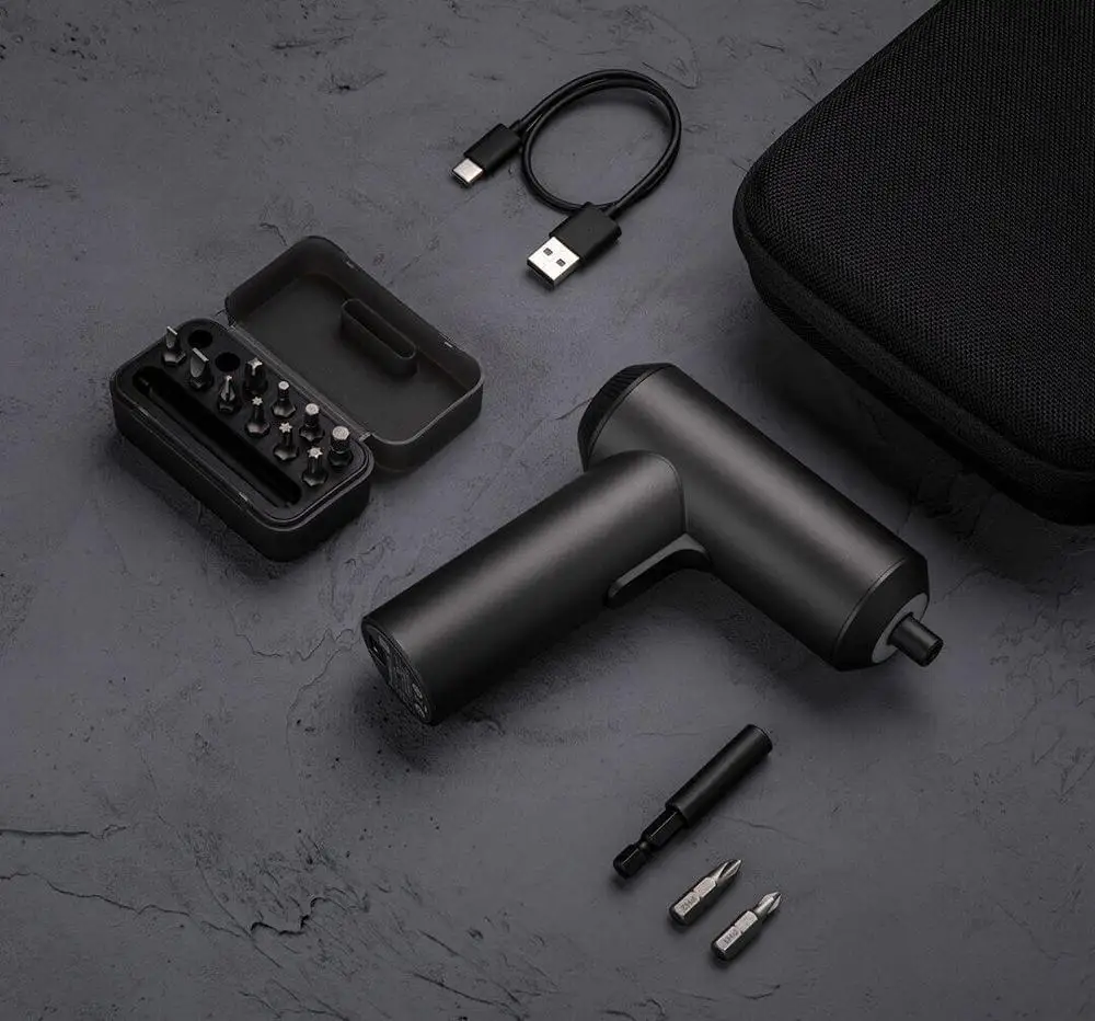 Беспроводная аккумуляторная отвертка XIAOMI Mijia 3,6 V 2000mAh Li-Ion 5N. m для дома, электрическая отвертка с 12 винтами S2