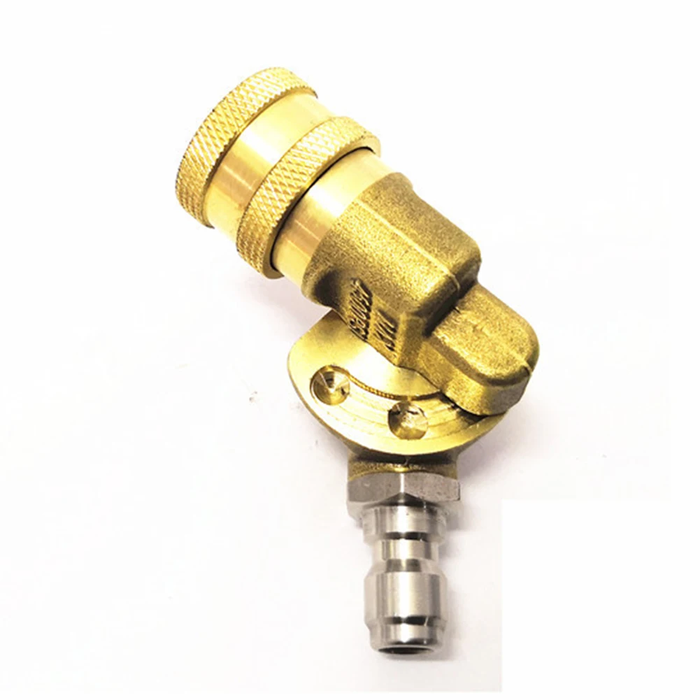 

1/4 For Car Washer High Pressure Socket Quick Connecting Flexible Pivoting Coupler Metal Adjustable Dead Angle Disconnect