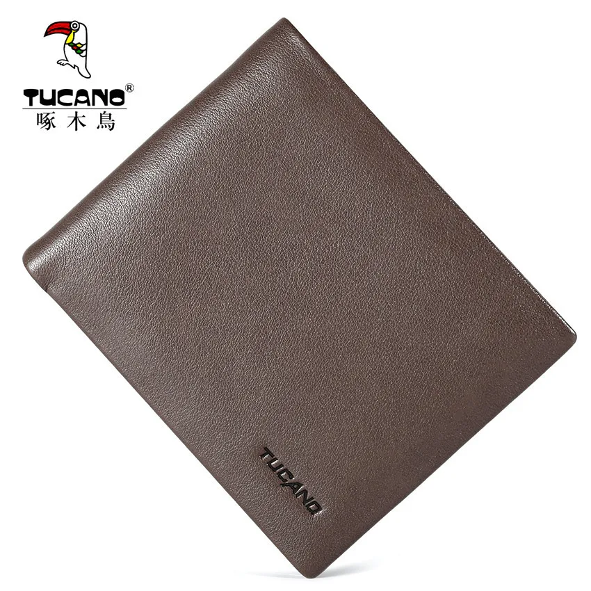 

TUCANO 2019 New Style Wallet Men's Business Youth Casual Short Personalized & Creative Cross Men Cow Leather Wallet