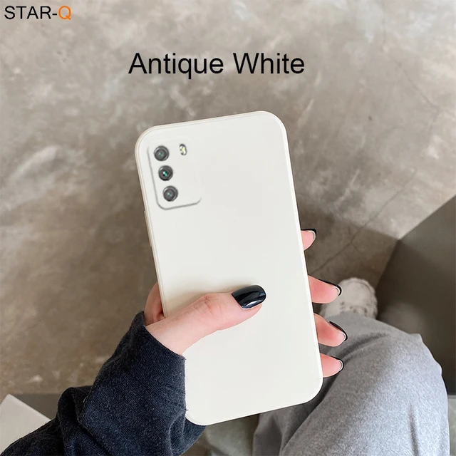 Candy Color Silicone Phone Case For Xiaomi Poco X3 Nfc M3 Pro F2 F3 GT C3 Pocophone F1 Global Matte Soft Tpu Back Fundas Cover Antique White