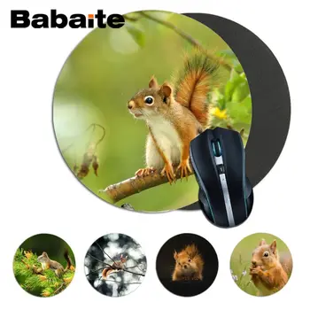 

Babaite Hot Sales Animal Squirrel round Mouse pad PC Computer mat gaming Mousepad Rug For PC Laptop Notebook Gaming Mouse Pad
