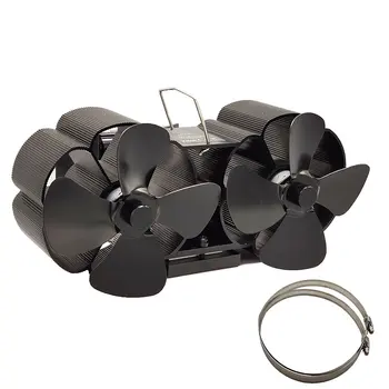 

Mini Size Stove Fan Silent Heat Powered Wood Log Burner Fan Fireplace for Ultra Small Space Thermal Power Fan