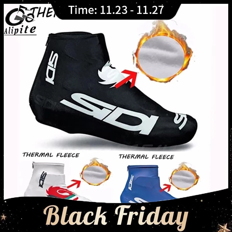 

6 Colors Fleece Thermal Winter Cycling Shoe Cover Sneaker Bike Overshoes Road Bicycle MTB Winter Warm Cycling Shoe Cover