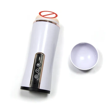 Voice Male Silicone Masturbator Cup Vibrator Pocket Pussy Sex Toy for Man Masturbation 2