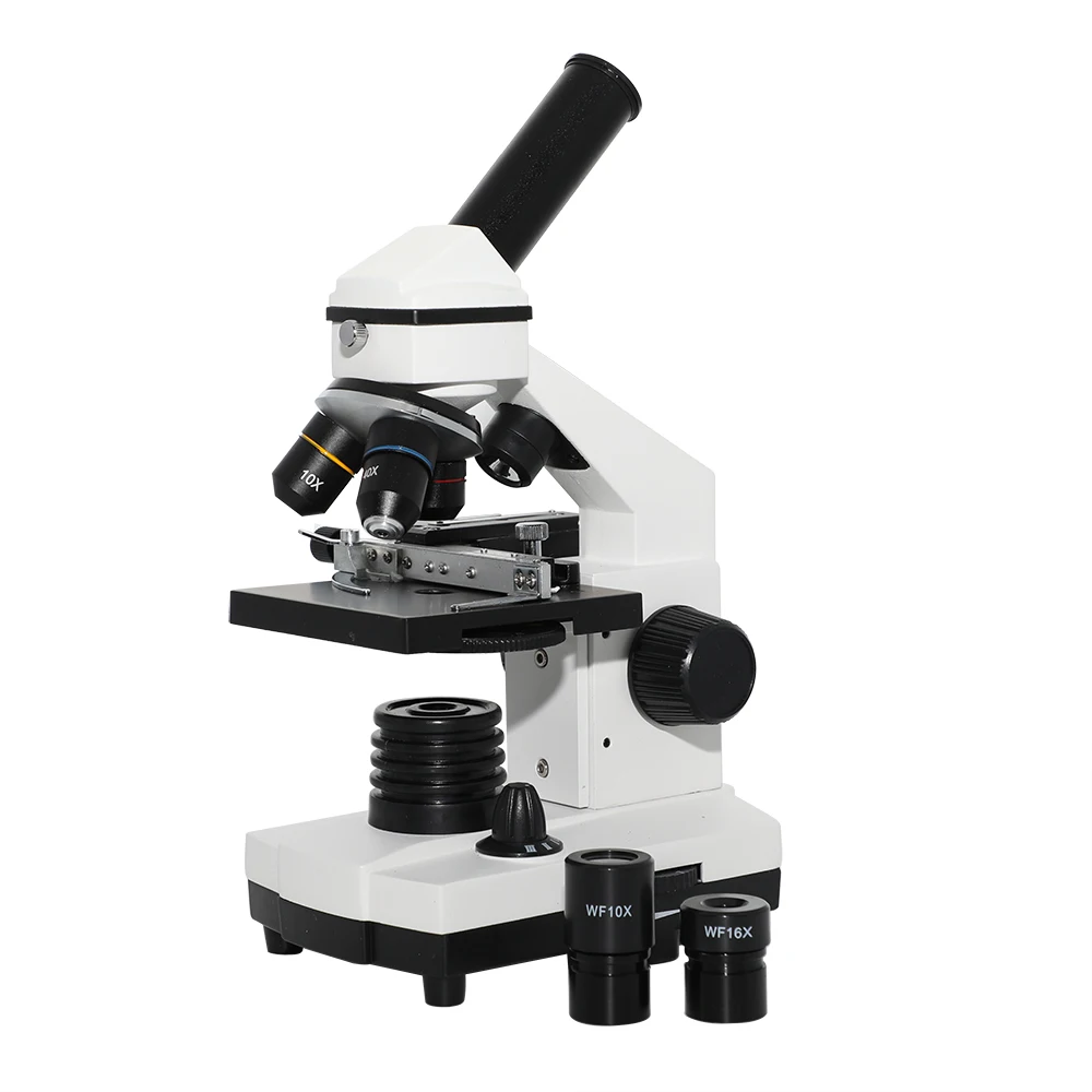40X 640X Monocular Biological Microscope Student Educational Children