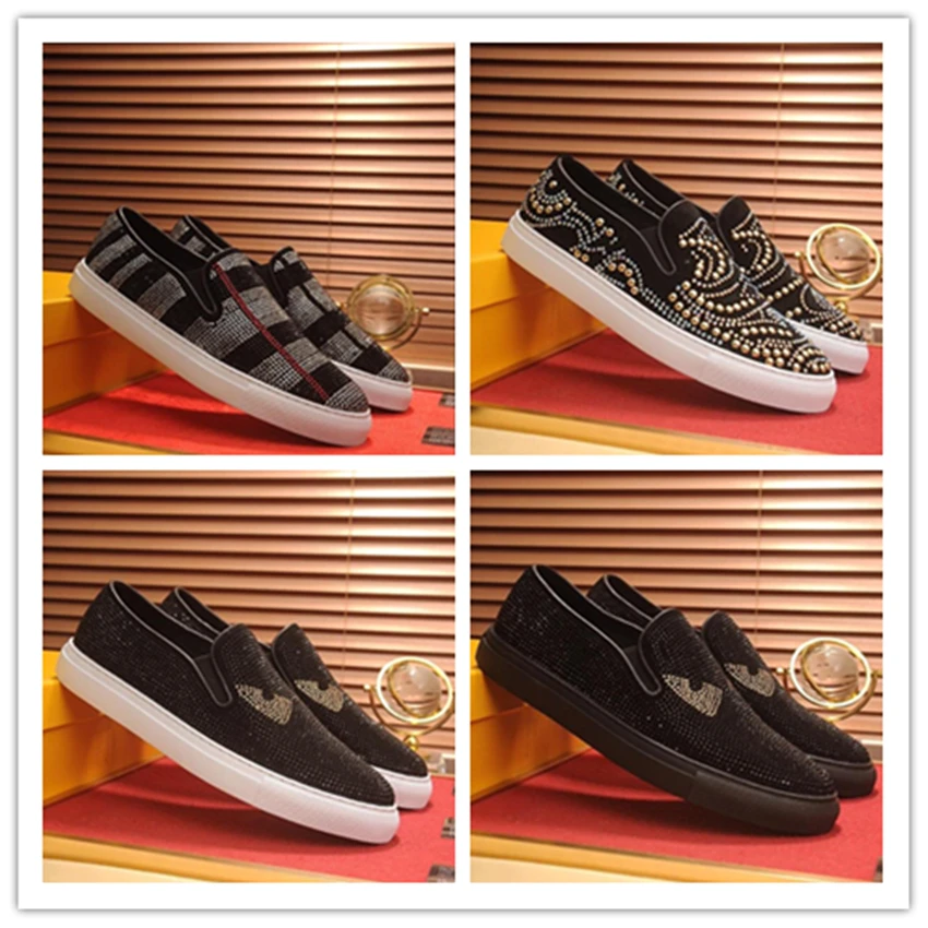 

2019 Hot Sales Luxury Men F Brand Hot drill sets with low-top loafers Casual Shoe size 38-44