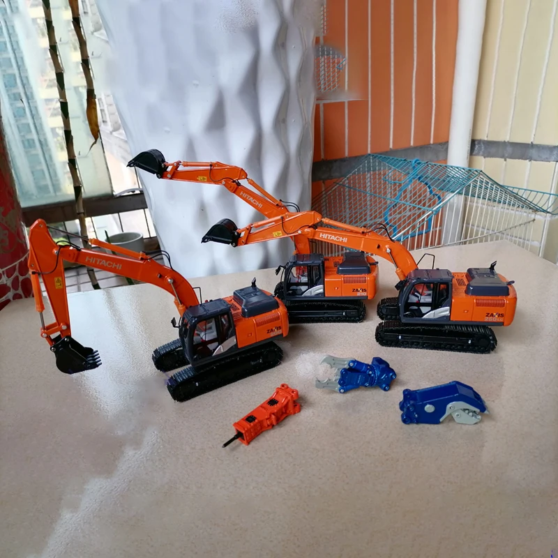 Литая в масштабе 1:50 модель экскаватора ZAXIS200 Hitachi EFI из сплава коллекционная