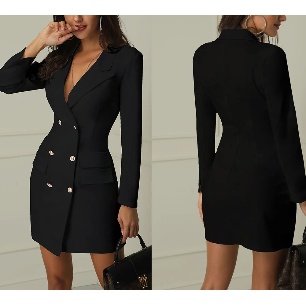 Женский двубортный пиджак, жакет; короткая куртка, верхняя одежда, офисное Женское пальто, платье на пуговицах, элегантный