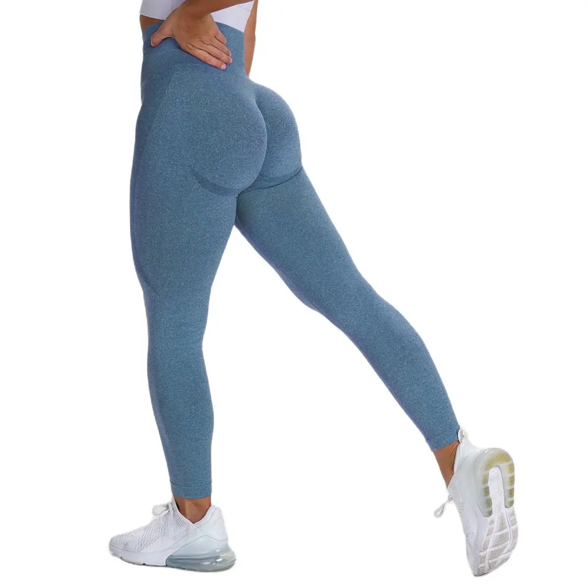 High Waist Seamless Knitting Yoga Pants 