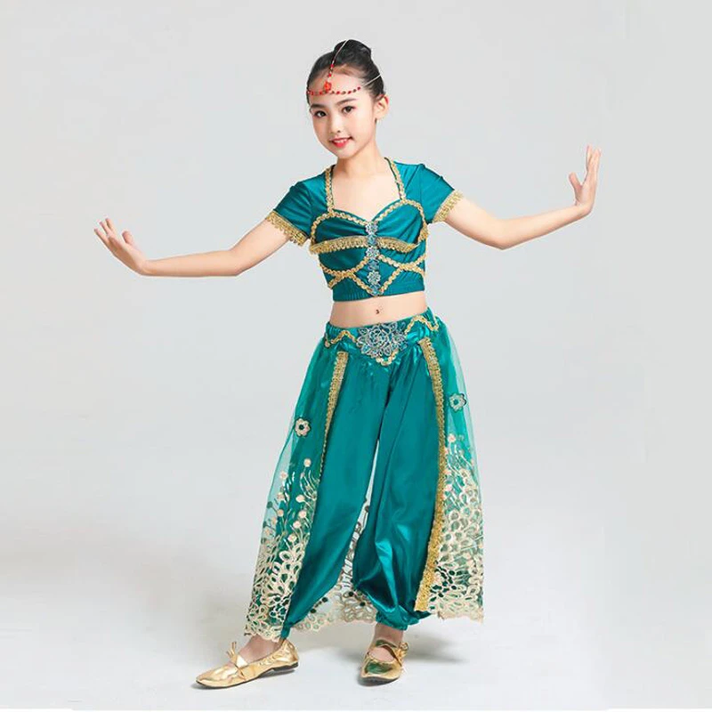 Princess Jasmine Cosplay Costume Set Kids/child Popular Western Stage Princess Skirt Girls Suits - Belly Dancing - AliExpress