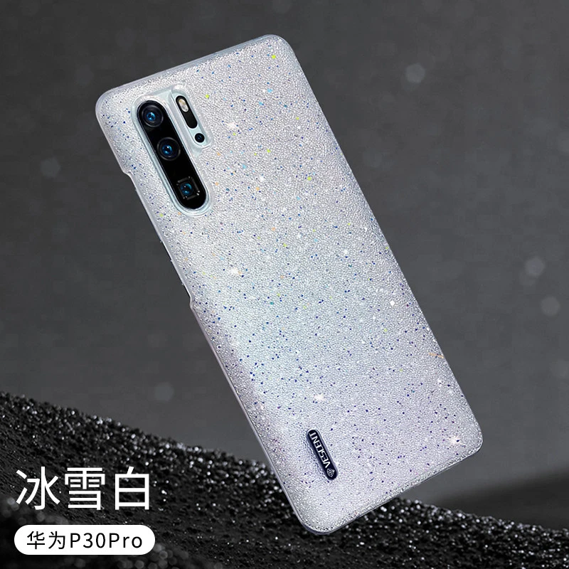 Для huawei P30 P30 Pro Чехол со звездами и бриллиантами защитный жесткий Гибридный чехол для телефона для девушек и женщин для huawei mate 20 30 Pro Чехол - Цвет: White