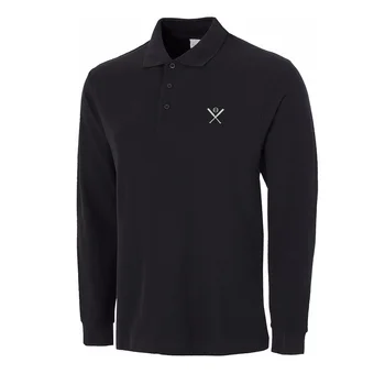 

Mens Baseball Bat Embroidery Embroidered Casual Long Sleeve Polo Shirts