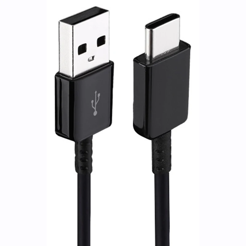 samsung usb зарядное устройство USB быстрый адаптер быстрое зарядное устройство 1,2 TYPE C кабель для Galaxy S8 S9 Plus Note 8 9 A3 A5 A7 - Тип штекера: typc-c cable black