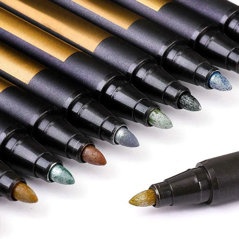 

10 Pcs Waterproof Paint Marker Pen Safe Gift Portable Graffiti for Student Writing JHP-Best