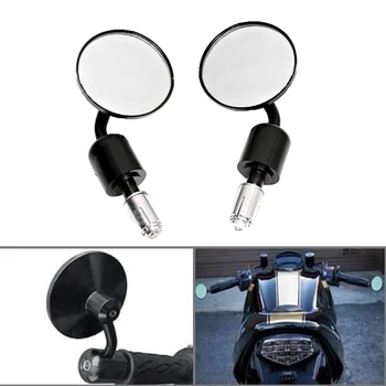 

7/8" Motorcycle Universal Rear View Mirror 3" Handle Bar End Rearview Mirrors CNC Aluminum For Kawasaki/Yamaha/Honda/Suzuki