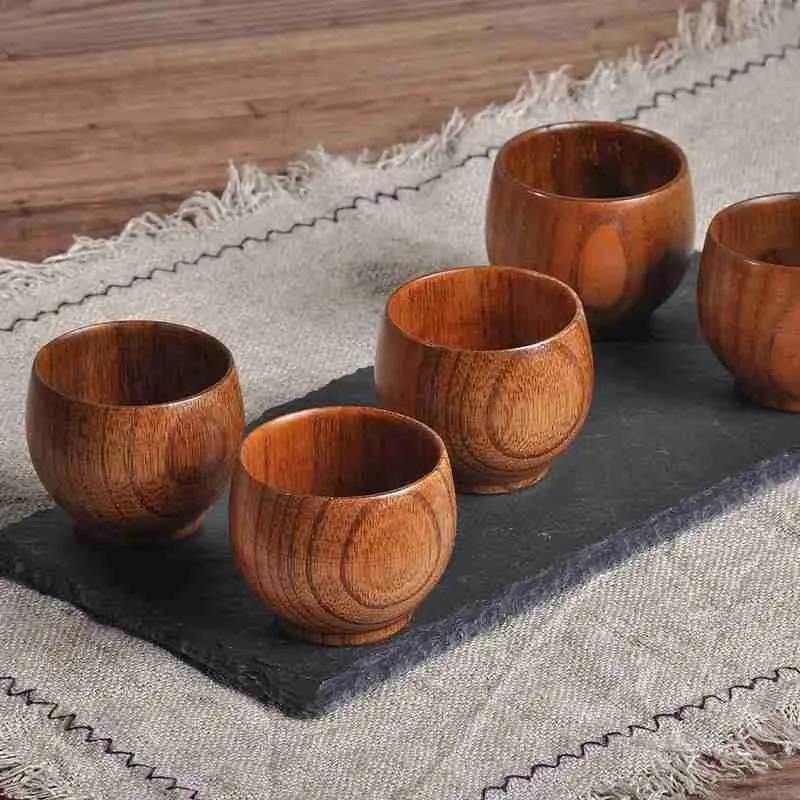 Wooden Tea Set, Small Tea Cup, Environmental Protection Wooden Cup, Pure Natural Wood Wine Cup