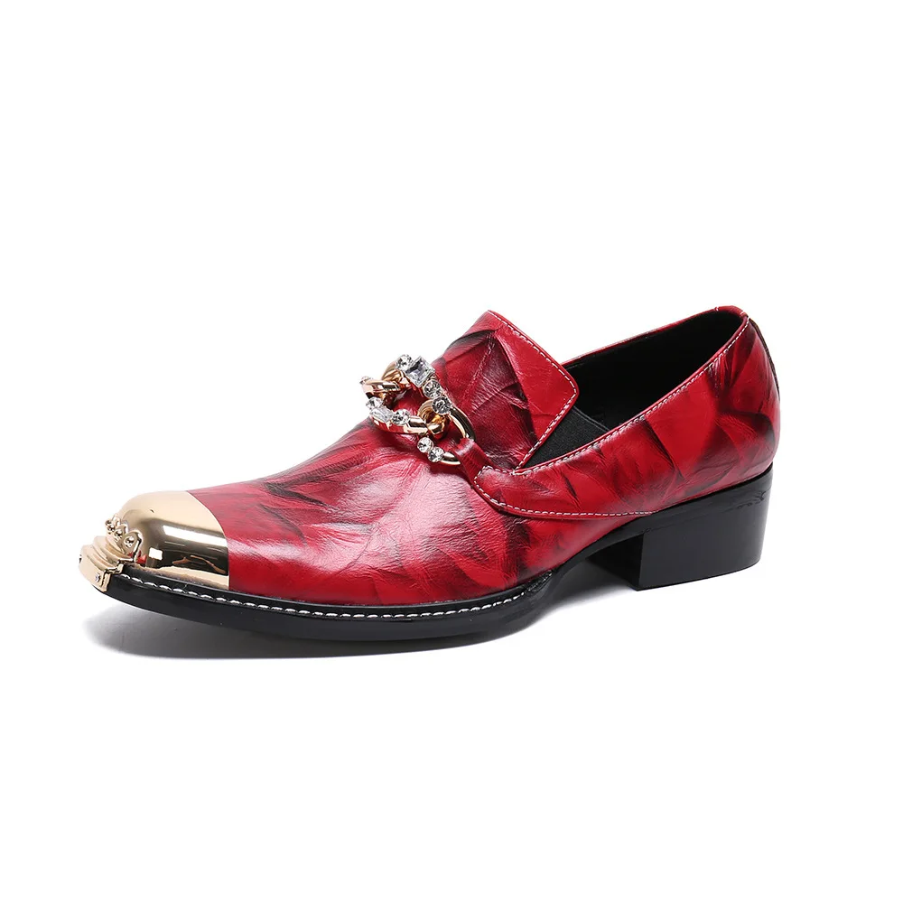 

Shoes British Style Lofer Shoes Cow Leather Pointed Toe Leisure Man Genuine Leather Loafers Full Grain Leather Slip-on Rubber