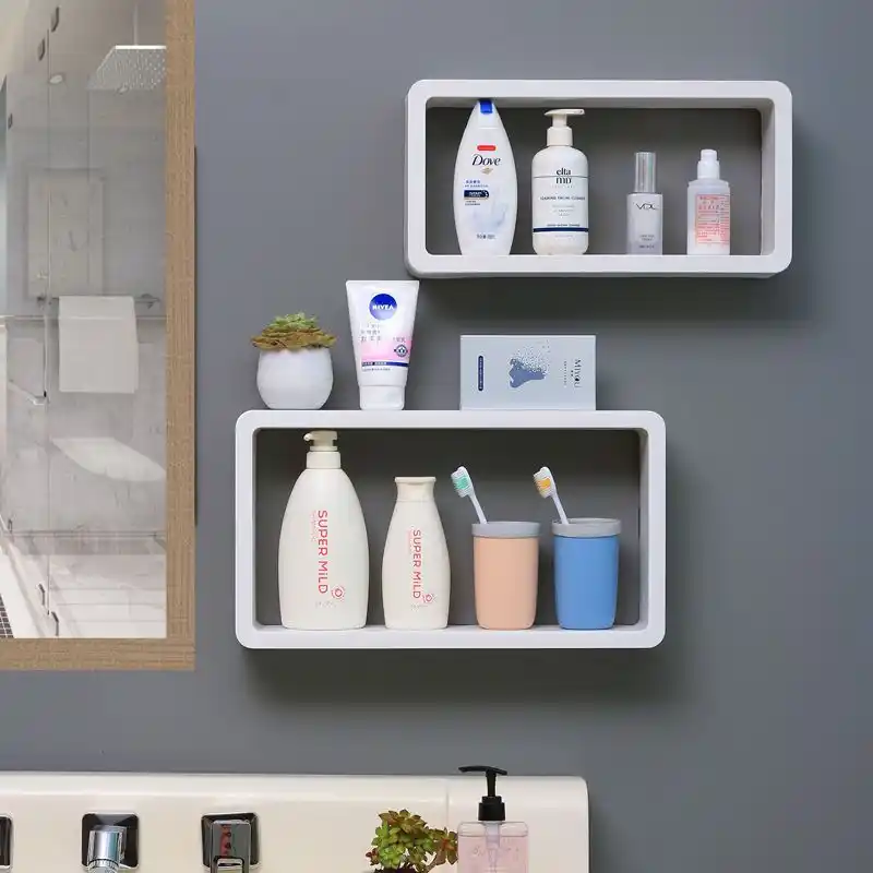 Estante de baño de acero inoxidable 304, estante para cosméticos Shapoo