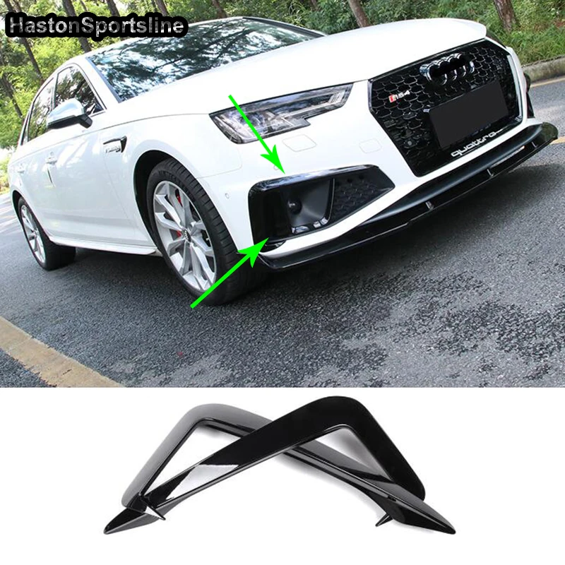 A4 B9 S4 с Sline авто передний губы сплиттер Крышка Накладка для Audi B9 S4 S-line